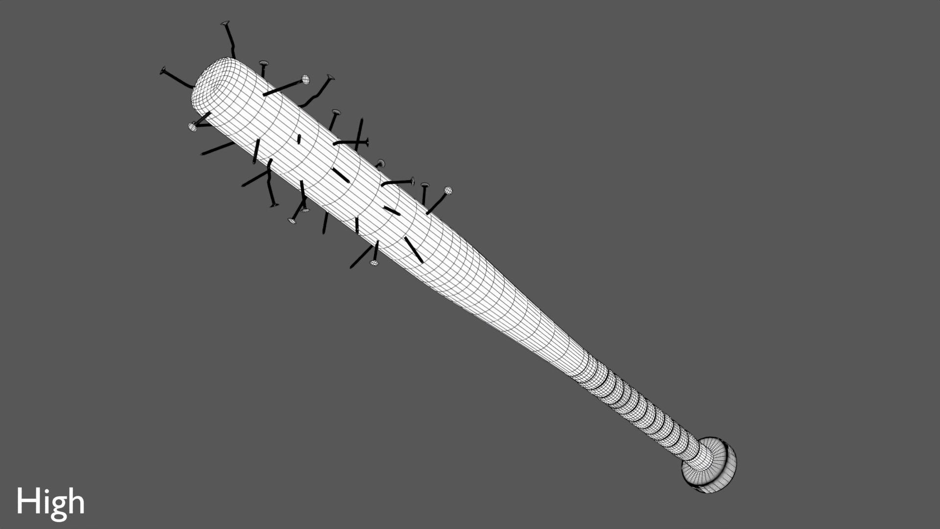 Baseball Bat With Nails 3D model TurboSquid 1718369