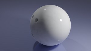 Bowling ball with white color 3D model