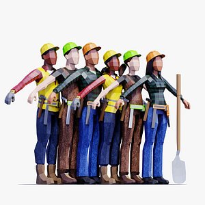 3D Constructors Pack - Animated and Rigged model