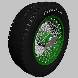 1950"s Spoked wheel and tire