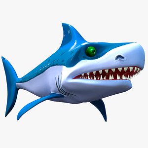 3D original cartoon shark