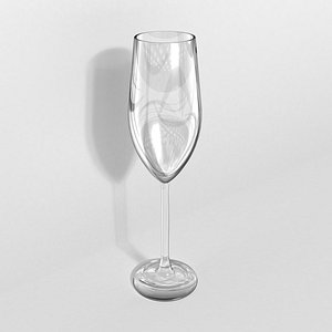 3d champagne flute glass model