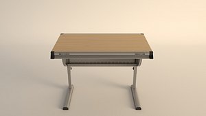 3D drawing desk rigged model
