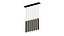 CB2 Exclusive Lineaire Bronzed Black 7 Bulb Pendant Light