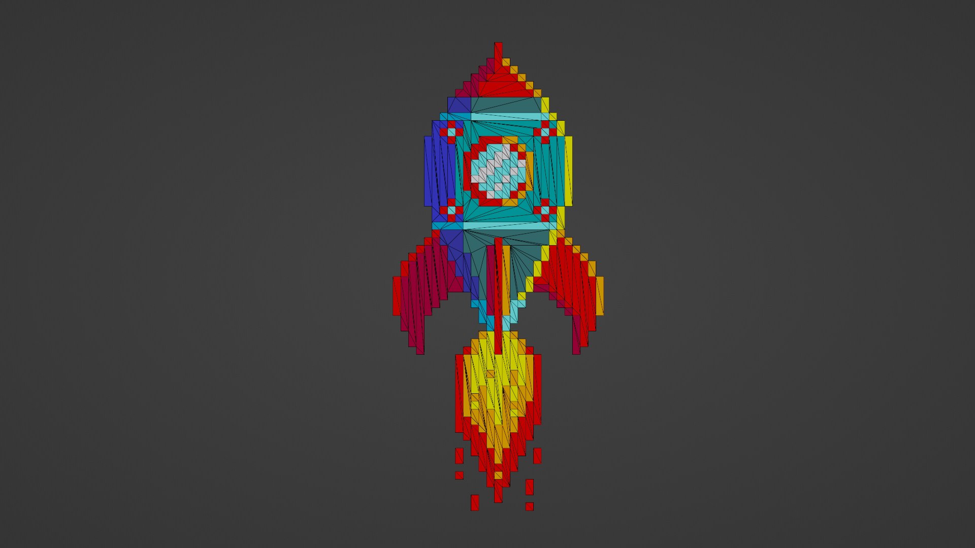 Pixel Rocket 3D Model - TurboSquid 2148115