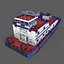 real-time pusher boat barge 3D model