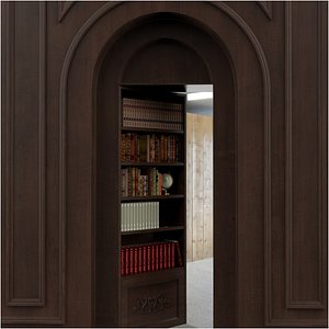 Secret Bookshelf Door model