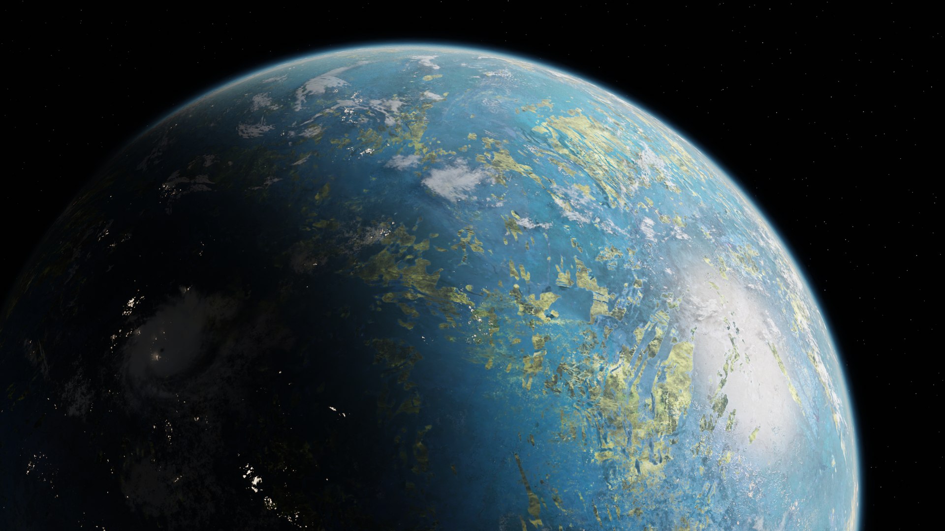 8K Alien Water Planet 9 3D - TurboSquid 1930494