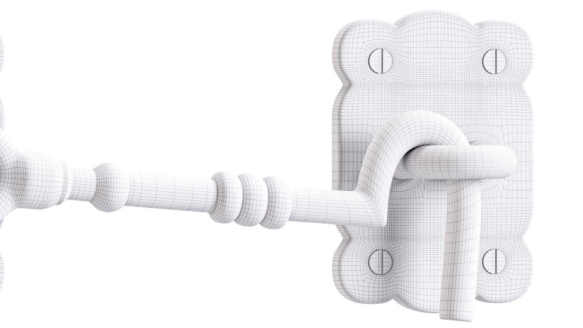 Black Door Latch Lock 3D - TurboSquid 2298203