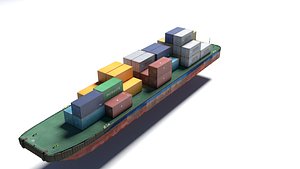 3d model barge container