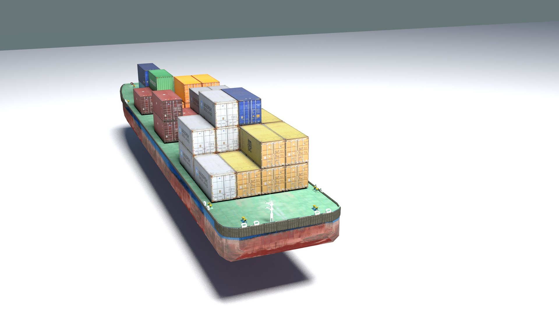 3d Model Barge Container