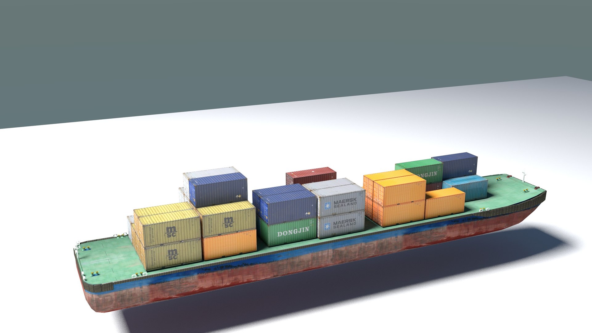 3d Model Barge Container