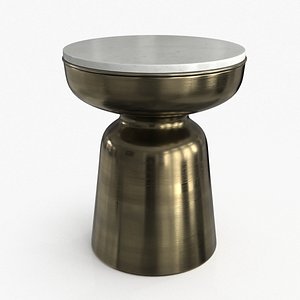 3D Dallas Side Table Gold model