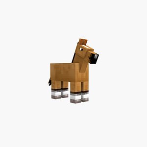 3D Minecraft Horse