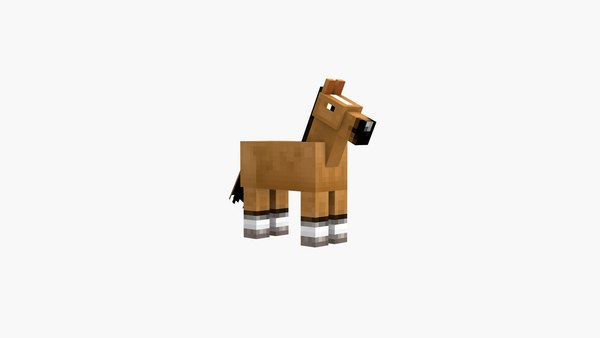 Cavalo Minecraft Modelo 3D - TurboSquid 1842572