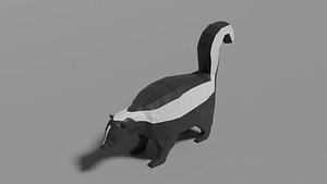Low-poly Skunk