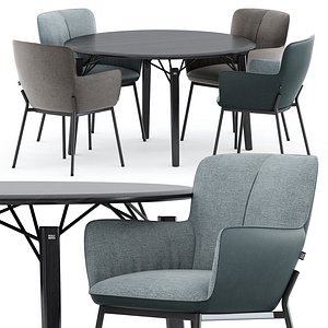 3D model 655 chairs and 964 tables