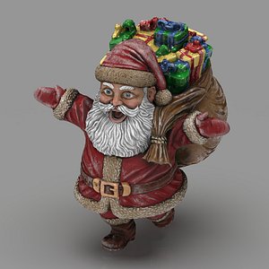 Santa Joy Figure Game Ready 3D