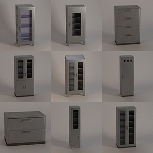 3d model hospital cabinets