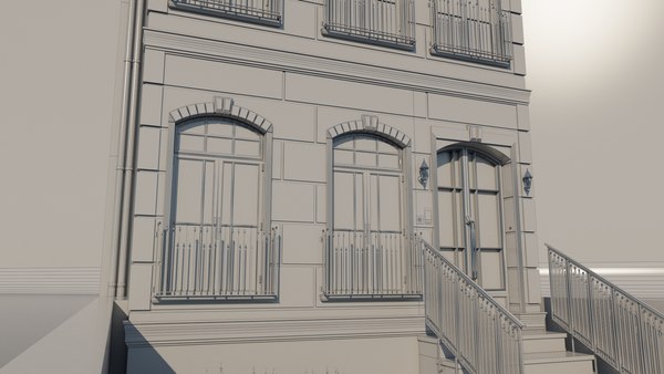 3D Classic Facade Building - TurboSquid 1716398