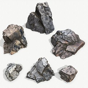 cliff rocks 3D model