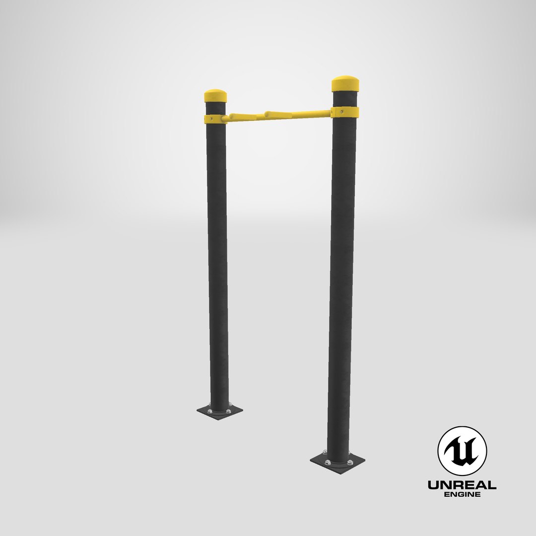 3D High Bar Workout Equipment V4 model TurboSquid 2082602