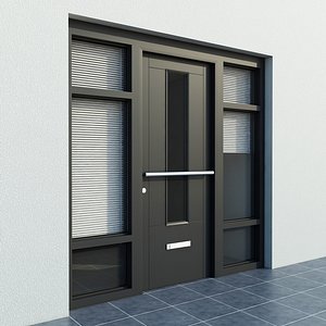 3d entrance exterior door blinds model
