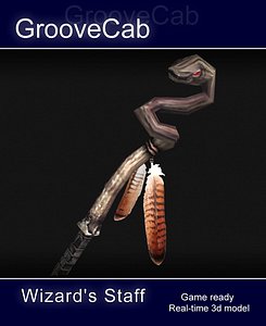 3d model of medieval wizard s staff