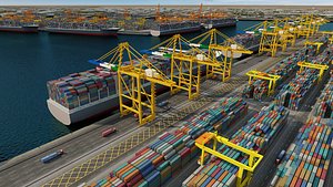 Container Terminal 3D model