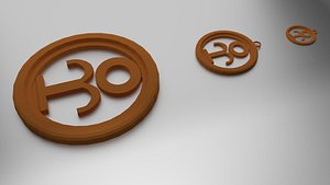 3D coaster pendant model