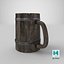 Tasse en bois, 8K PBR