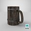 Tasse en bois, 8K PBR