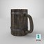 Tasse en bois, 8K PBR