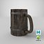 Tasse en bois, 8K PBR