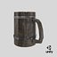 Tasse en bois, 8K PBR