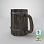 Tasse en bois, 8K PBR
