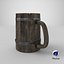Tasse en bois, 8K PBR