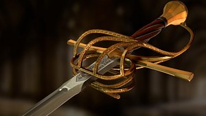 3D weapon rapier model