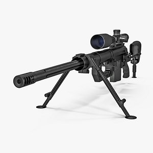 sniper rifle cheytac intervention 3D model