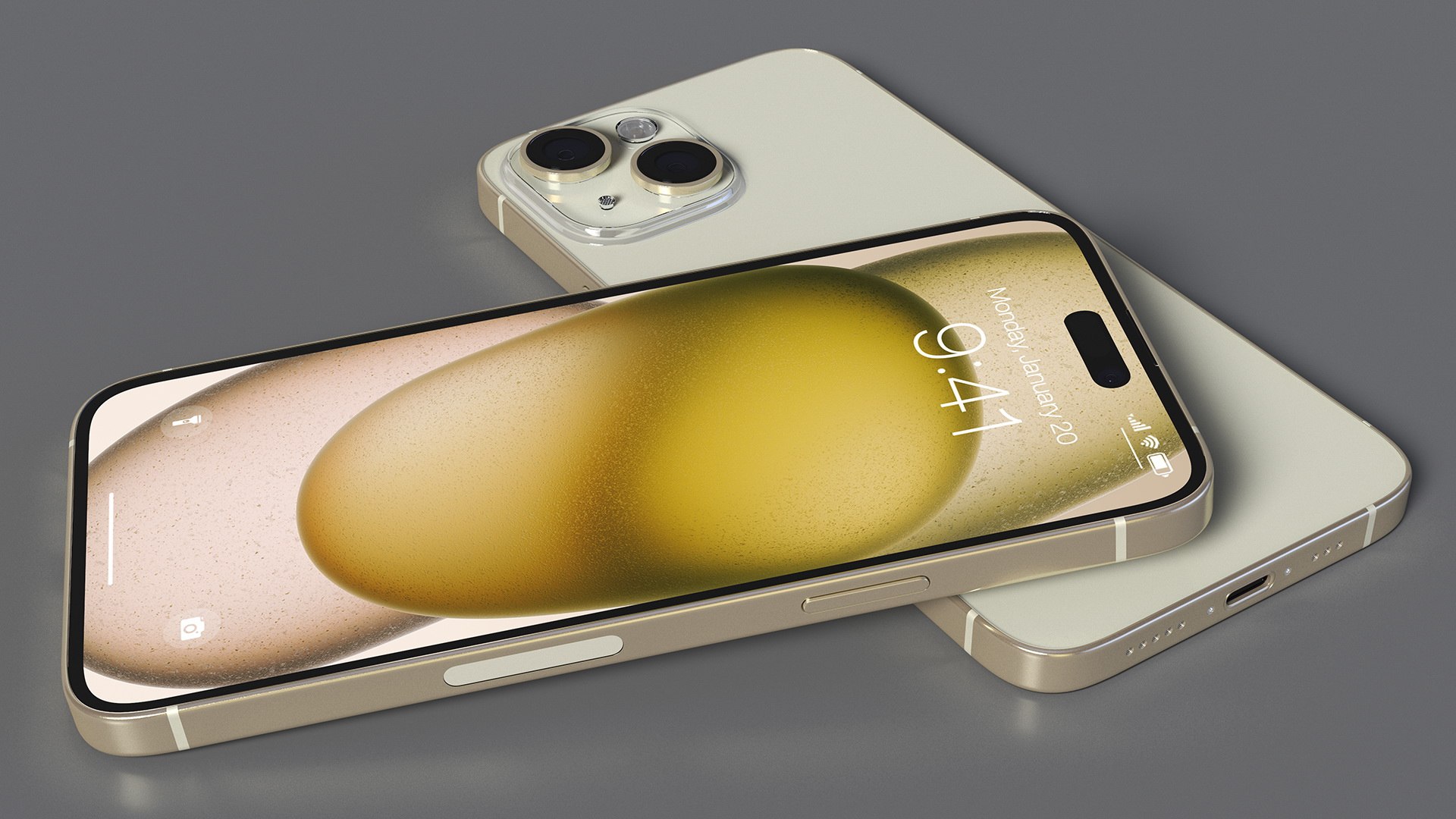 Apple IPhone 15 Plus Yellow Model TurboSquid 2145625
