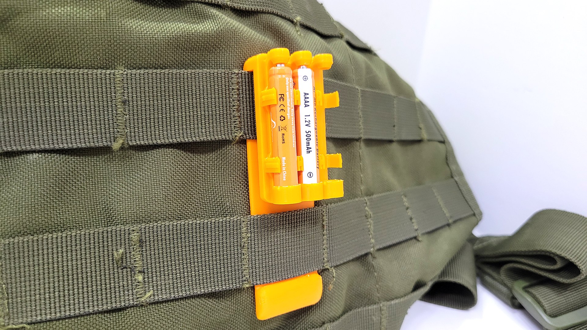 MOLLE bing 3x AAAA Battery Holder For 3D Printing 3D Model