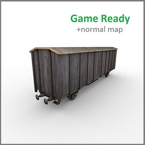 low-poly wagon 3d 3ds