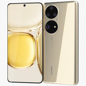 Huawei P50 Pro Gold 3D