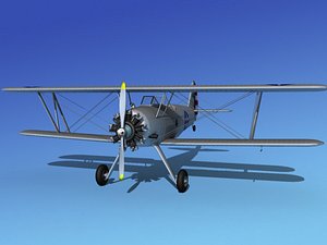 pt-17 stearman trainers 3d max