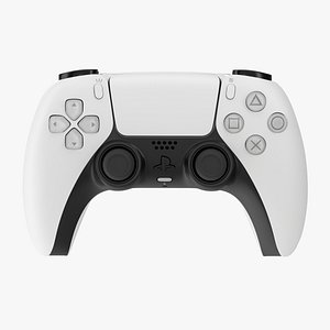 3D Sony Playstation 5 dualsense controller white model