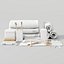 White Earthenware Bathroom Set 01 ZARA HOME