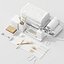 White Earthenware Bathroom Set 01 ZARA HOME