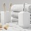 White Earthenware Bathroom Set 01 ZARA HOME