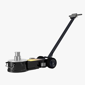 3d model floor jack black