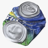 Sprite Crushed Soda Can Blue Green Used